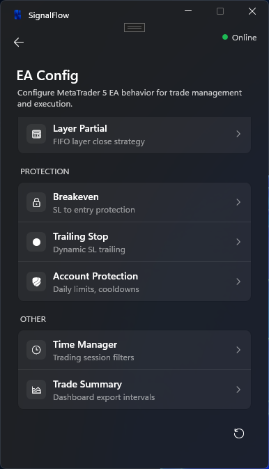 SignalFlow Windows App EA configuration — part 2