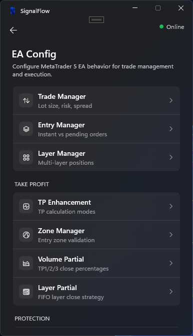 SignalFlow Windows App EA configuration — part 1