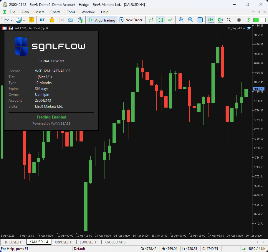 SignalFlow EA MT5 license authentication